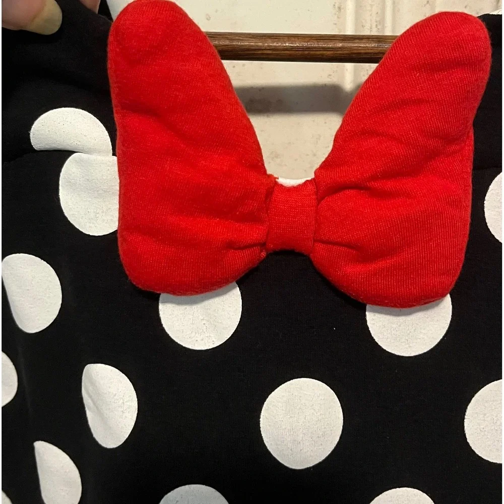 Disney Minnie Mouse Dress Polka Dot Bow Tulle Size 6